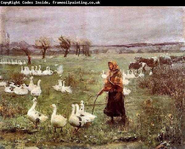 Teodor Axentowicz The Goose Girl.