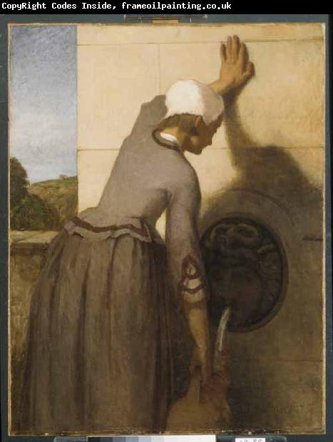 William Morris Hunt Girl at the Fountain