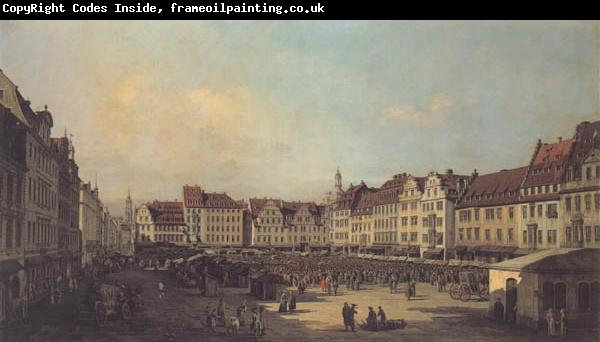 Bernardo Bellotoo The Old Market Square in Dresden