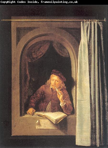 DOU, Gerrit Painter with Pipe and Book