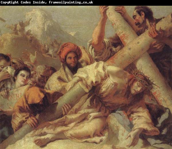 Giandomenico Tiepolo Christ Falls on the Road to Calvary