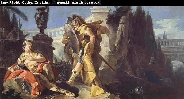 Giovanni Battista Tiepolo Rinaldo Sees Himself in Ubaldo's Shield