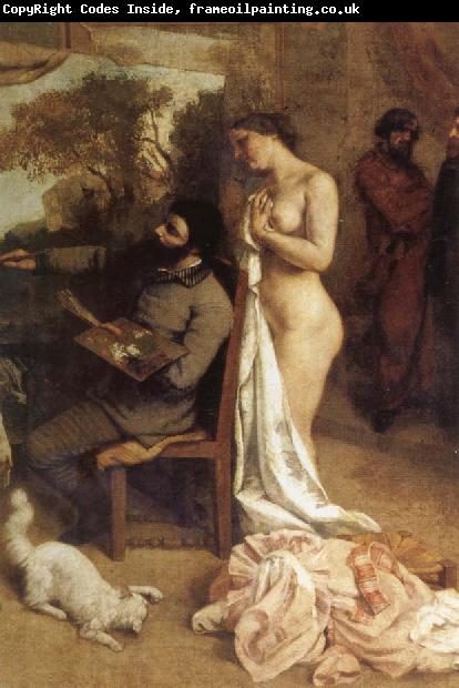 Gustave Courbet The Painters' Studio,a Real Allegory (detail)