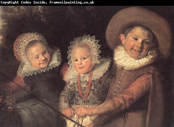 HALS, Frans Three Children with a Goat Cart (detail)