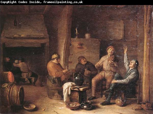 Hendrick Martensz Sorgh A tavern interior with peasants drinking and making music