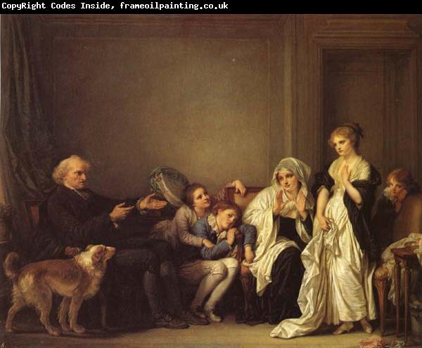 Jean-Baptiste Greuze A Visit to the Priest