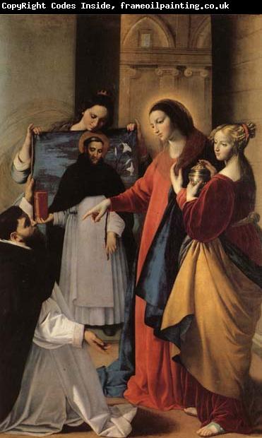 MAINO, Fray Juan Bautista The Virgin,with St.Mary Magdalen and St.Catherine,Appears to a Dominican Monk in Seriano