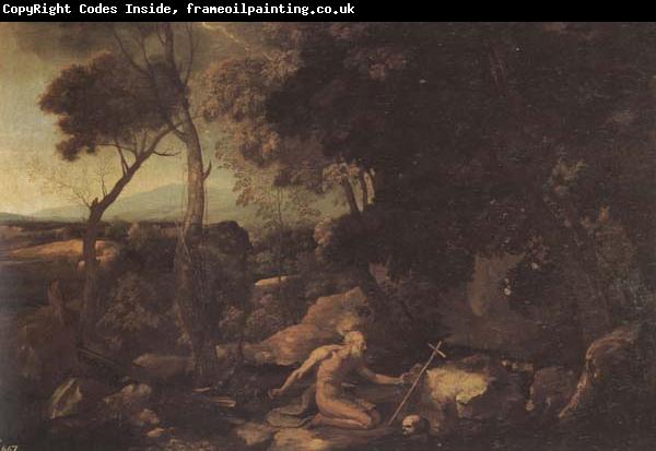 Nicolas Poussin Landscape with St.Jerome