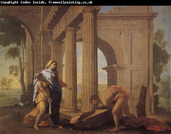 POUSSIN, Nicolas Theseus Finding His Father's Arms