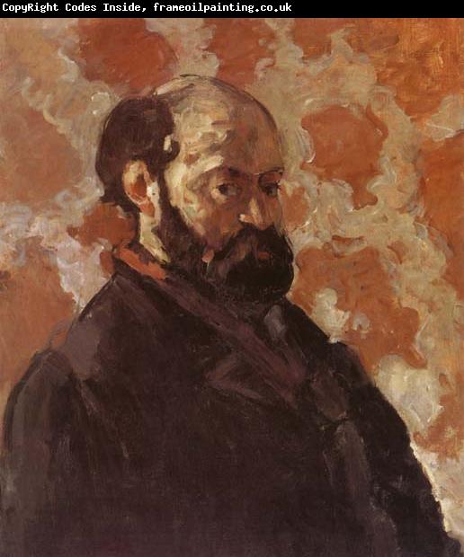 Paul Cezanne Self-Portrait on Rose Background