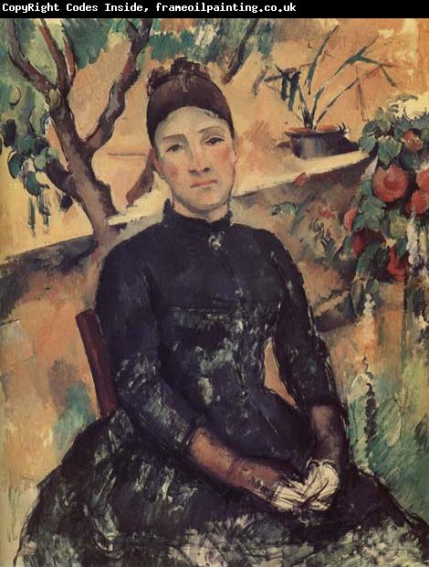 Paul Cezanne Madame Cezanne in the Conservatory