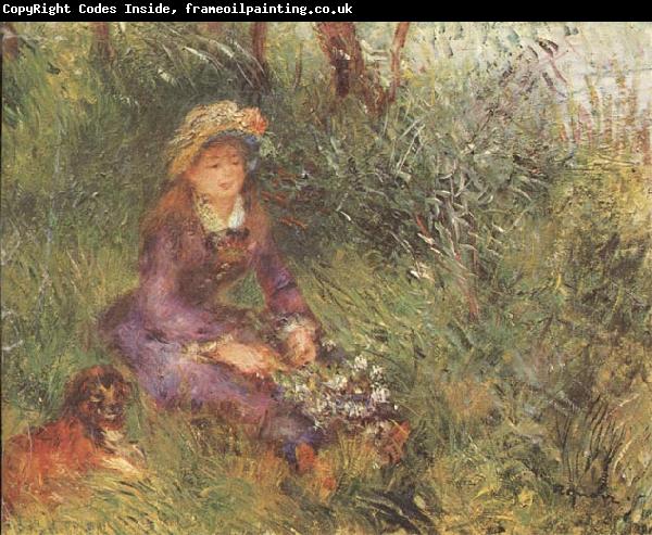 Pierre Renoir Madame Renoir met hond