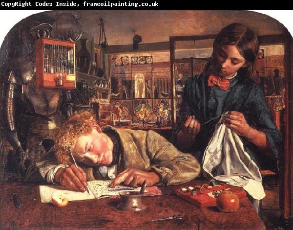 Robert Braithwaite Martineau Kit's First Writing Lesson