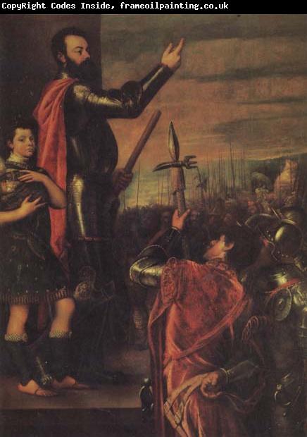 Titian The Exbortation of the Marquis del Vasto to His Troops