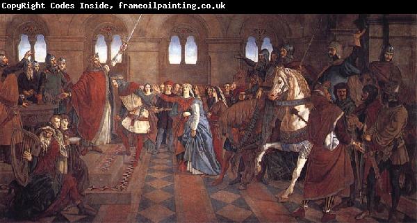 William Dyce Hospitality:the Admission of Sir Tristram to the Fellowship of the Round Table