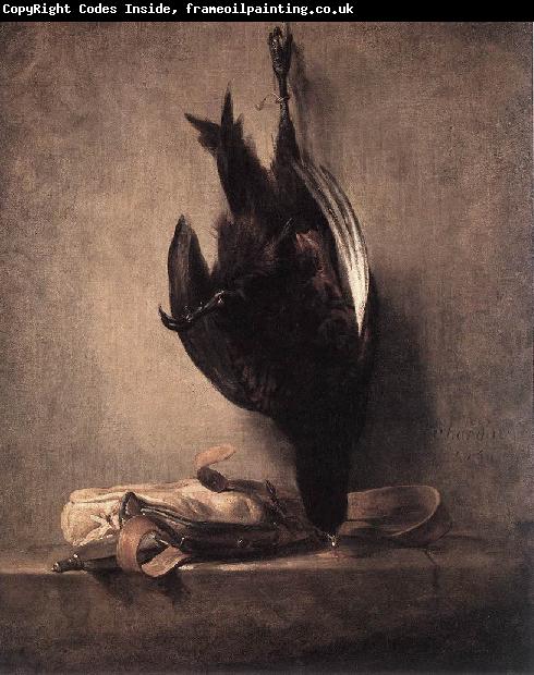 jean-Baptiste-Simeon Chardin Still-Life with Dead Pheasant and Hunting Bag