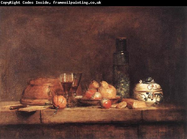 jean-Baptiste-Simeon Chardin Still-Life with Jar of Olives