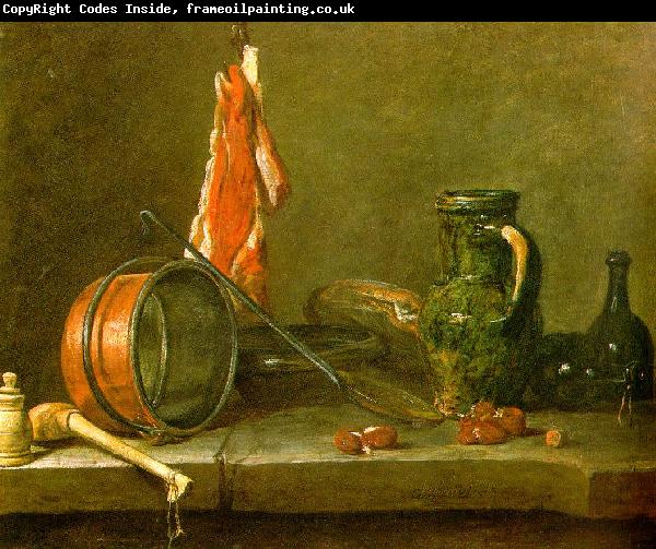 jean-Baptiste-Simeon Chardin A  Lean Diet with Cooking Utensils