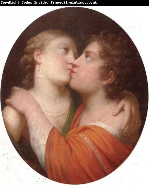 unknow artist Two lovers embracing