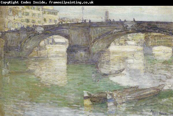 Childe Hassam Ponte Santa Trinita,Florence