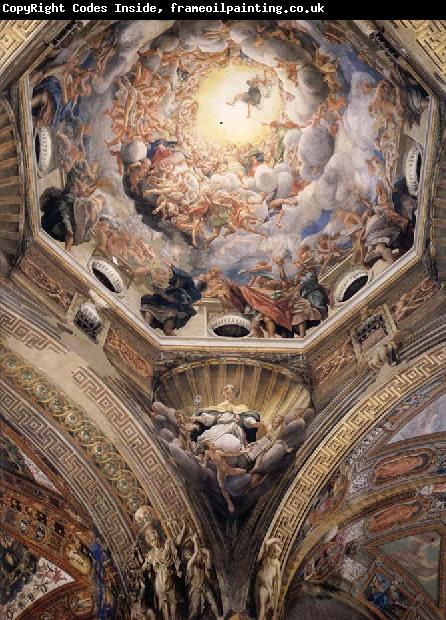 Correggio Partial view of the cupola with the pendentive depicting Saint Hilary