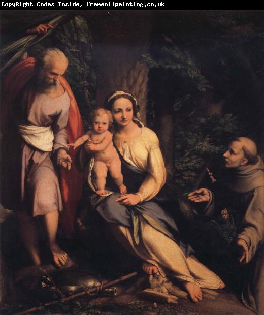 Correggio Rest on the Flight into Egypt with Saint Francis