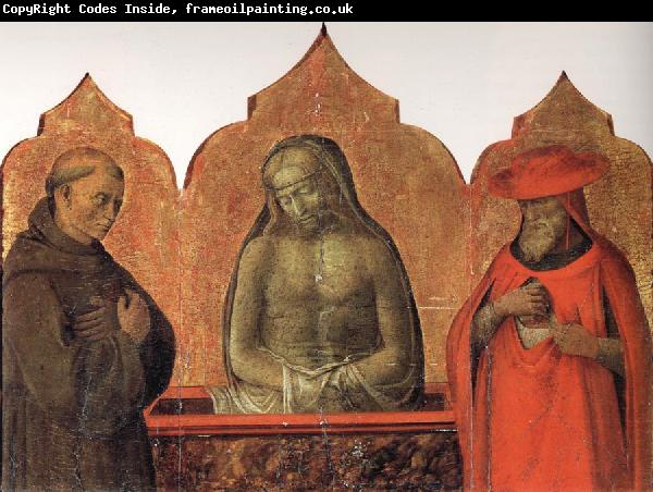 Fra Filippo Lippi The Dead Chris with St Francis and St Jerome.