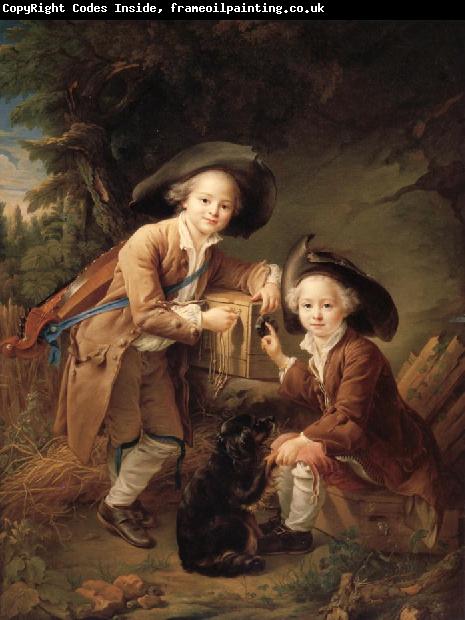 Francois-Hubert Drouais The Comte and chevalier de choiseul as savoyards