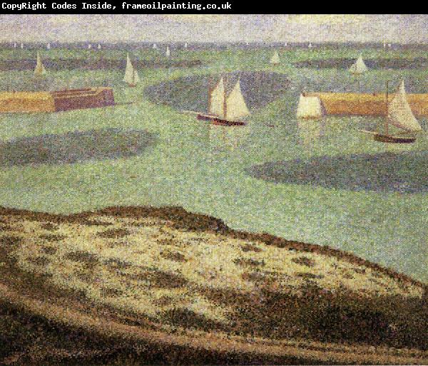 Georges Seurat Port-en-Bessin,Entrance to the Harbor