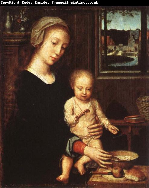 Gerard David The Virgin with the Bowl of Milk