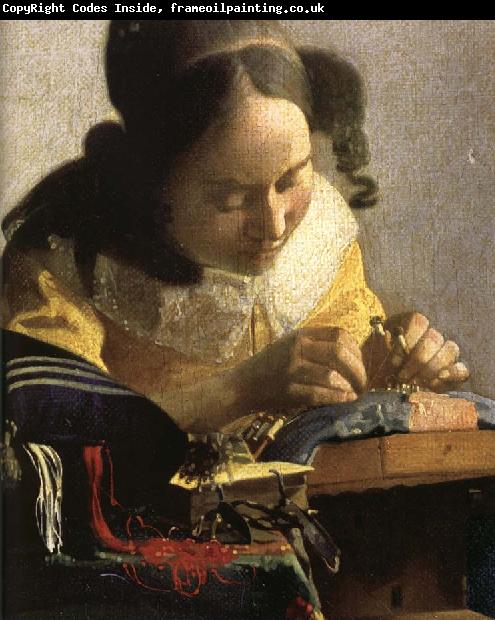 Jan Vermeer Details of The Lacemaker
