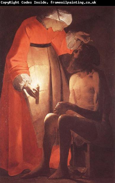 LA TOUR, Georges de Job Mocked by his Wife