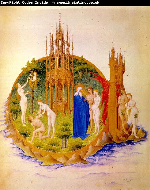 LIMBOURG brothers The Fall and the Expulsion from Paradise