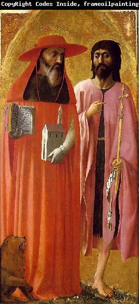 MASACCIO St Jerome and St John the Baptist