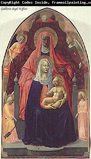 MASACCIO Madonna and Child with St. Anne