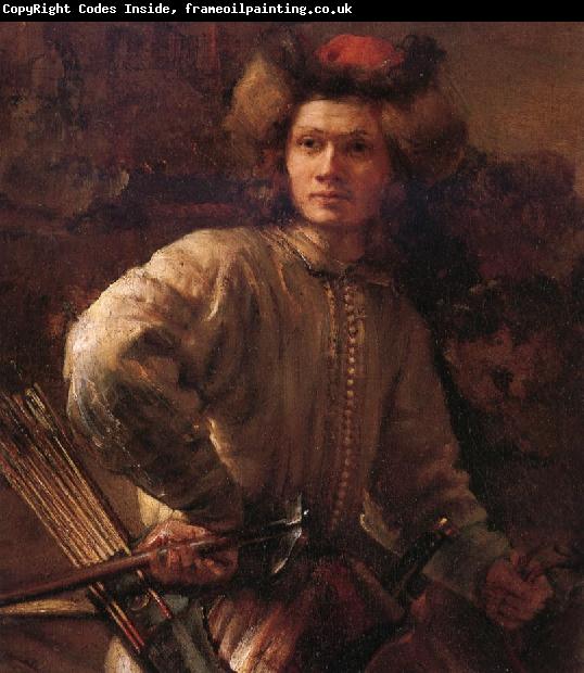 Rembrandt van rijn Details of  The polish rider