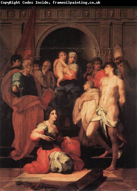 Rosso Fiorentino Madonna Enthroned and Ten Saints