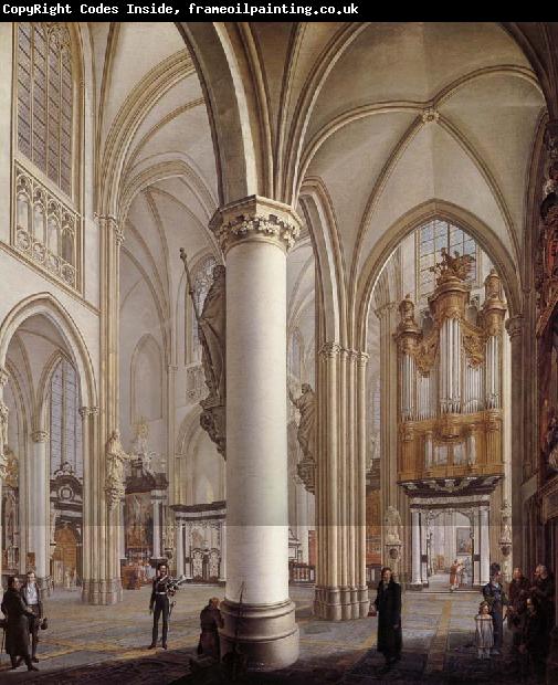 Vervloet Francois Interieur de la cathedrale Saint-Rombaut a Malines