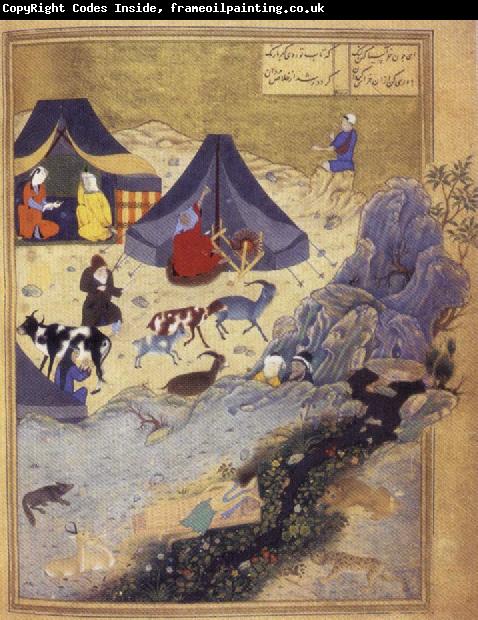 unknow artist The Death of Majnun on Layla's Grave,from the khamsa by Nazami