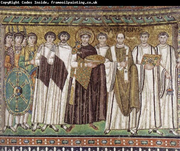 unknow artist The Emperor justinian and his Court