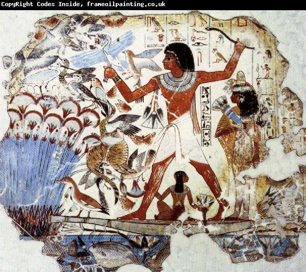 unknow artist Fowling in the Marshes,from the Tomb of Nebamun