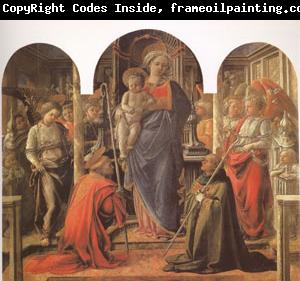 Fra Filippo Lippi Virgin and Child Surrounded by Angels with (mk05)