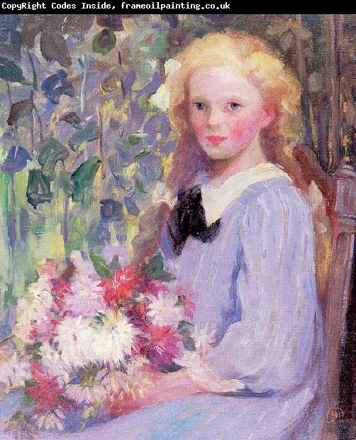 Palmer, Pauline Girl with Flowers