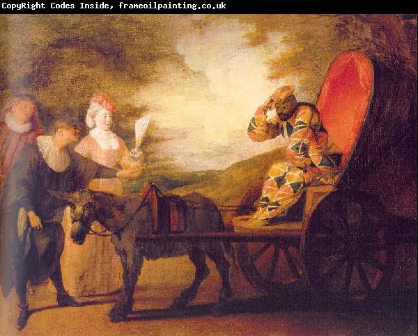 WATTEAU, Antoine Harlequin, Emperor on the Moon