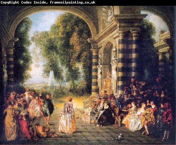 WATTEAU, Antoine The Pleasures of the Ball