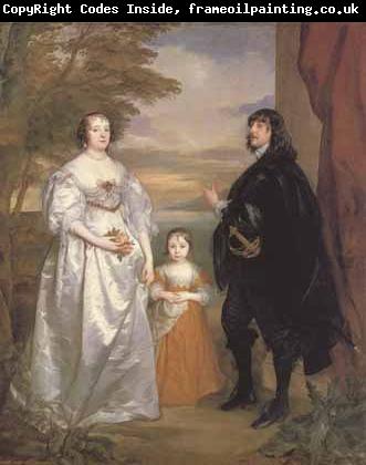 Anthony Van Dyck Portrait of the earl and countess of derby and their daughter (mk03)