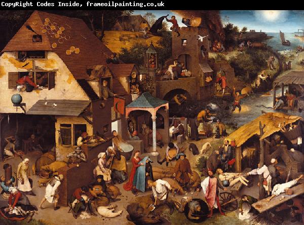 BRUEGEL, Pieter the Elder Netherlandish Proverbs (mk08)