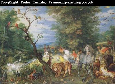 BRUEGHEL, Jan the Elder The Animals entering thte Ark (mk08)