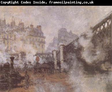 Claude Monet Le Pont de I'Europe,Gate Sate Saint-Lazare (mk09)