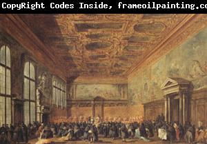 Francesco Guardi rThe Doge Grants an Andience in the Sala del Collegin in the Ducal Palace (mk05)